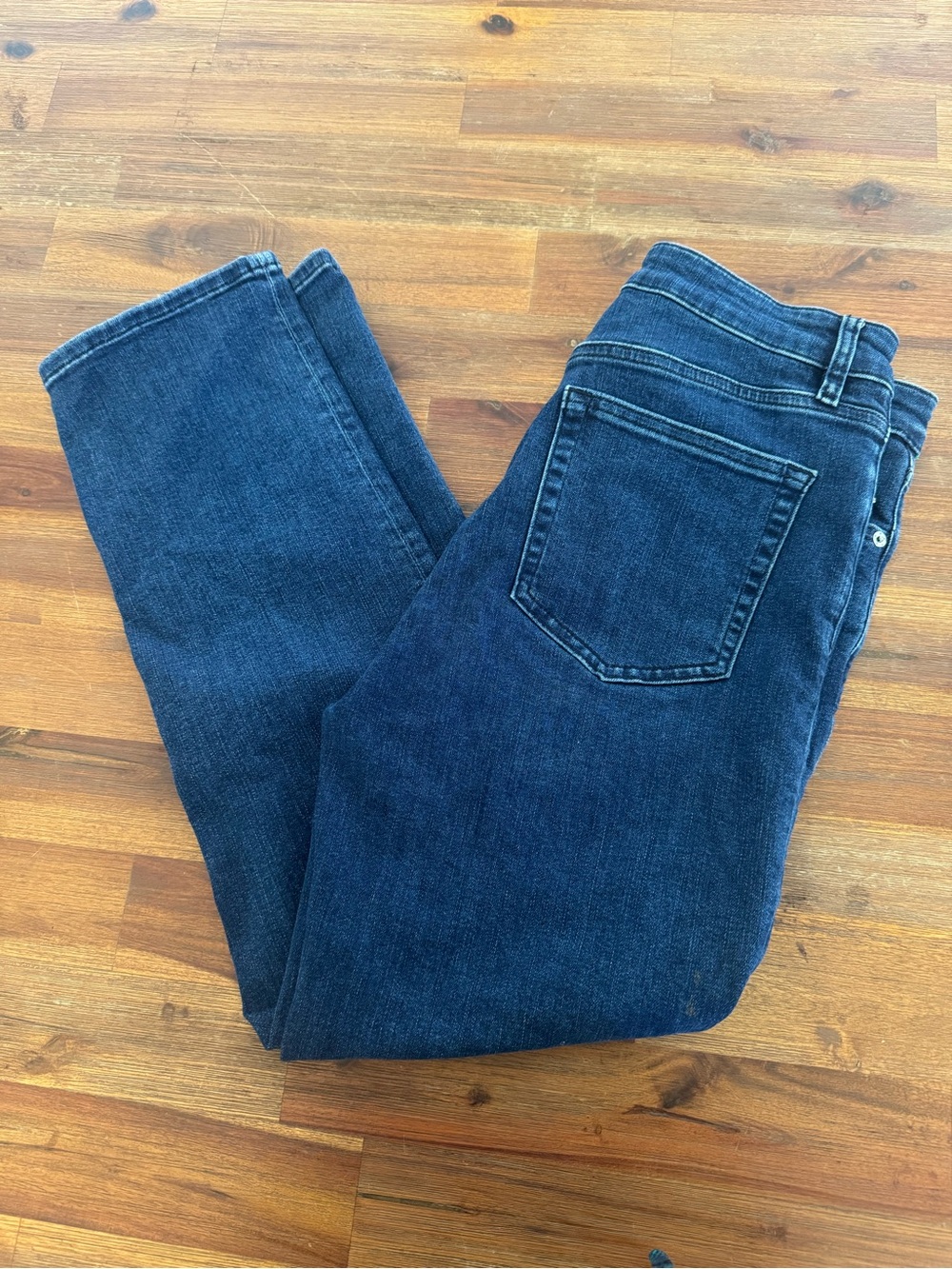 Frame Denim Straight Leg Jeans in Dark Blue